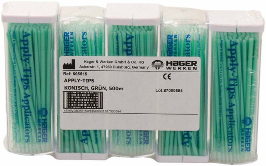 Image of Apply-Tips® Applikationsstäbchen grün konisch 5 x 100er