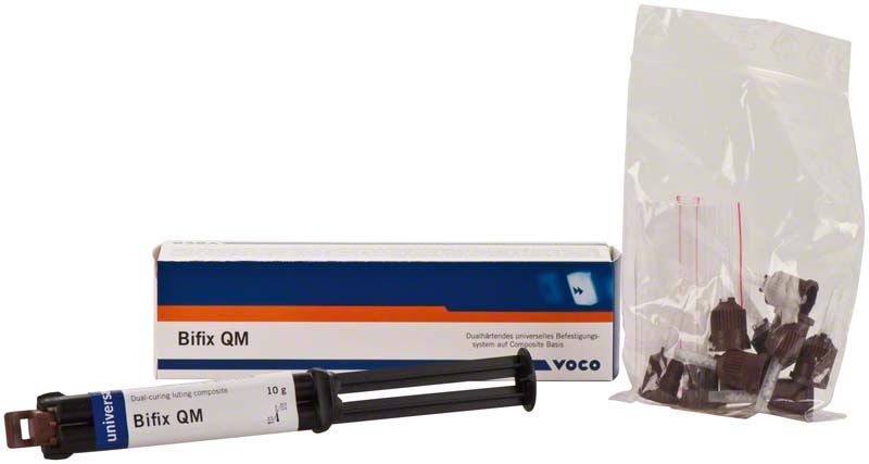 Bifix® QM Spritze universal mit Verpackung und Zubehör.