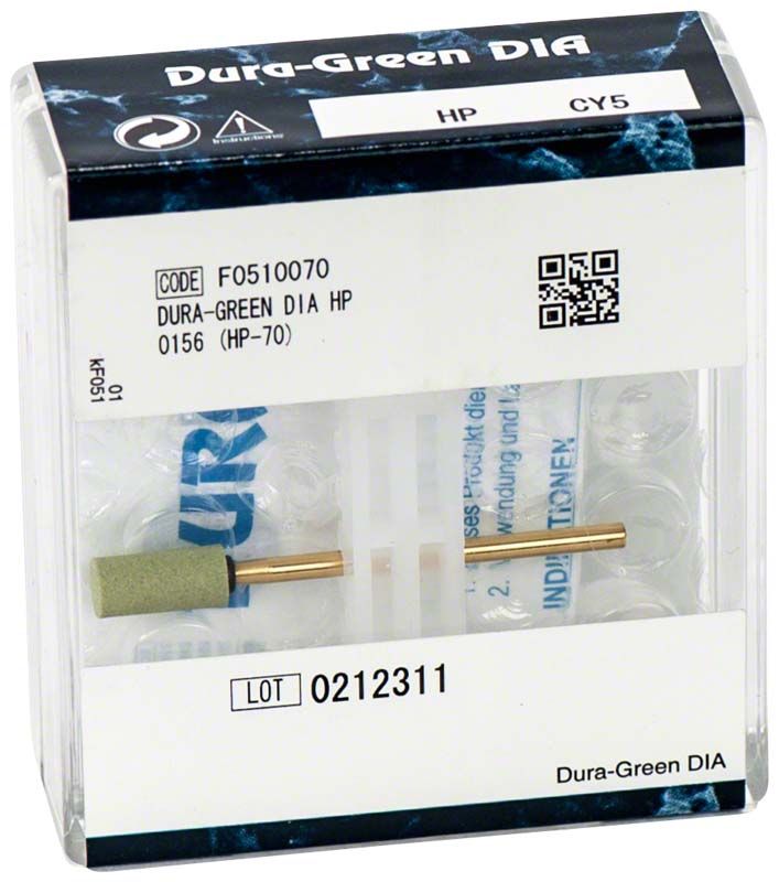 Hochwertiger Dura-Green® DIA - HP CY5 Diamantschleifer in Verpackung.
