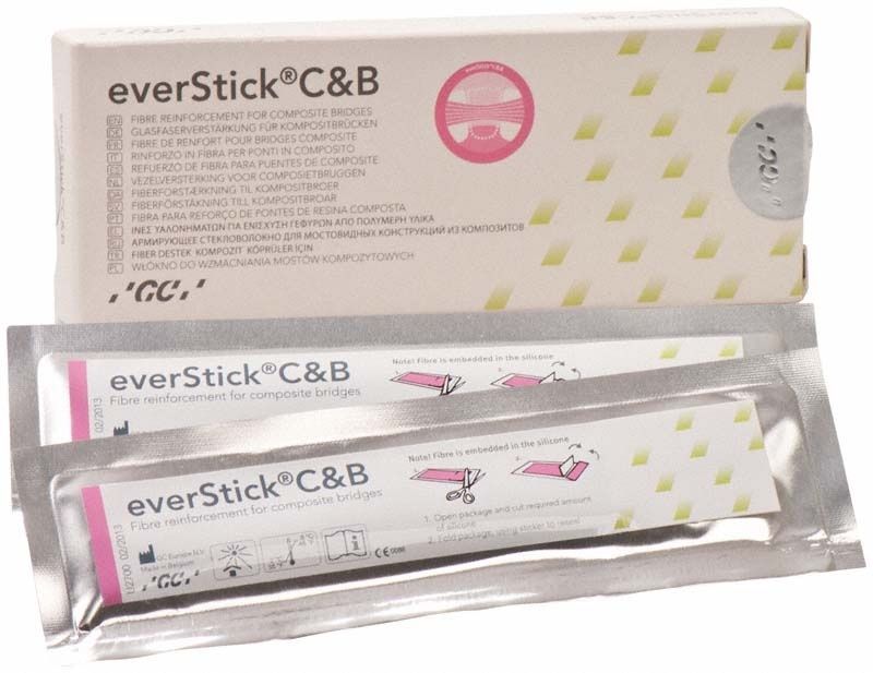 Verpackung von everStick®C&B Faserverstärkung mit zwei Einheiten für FRC-Brücken.
