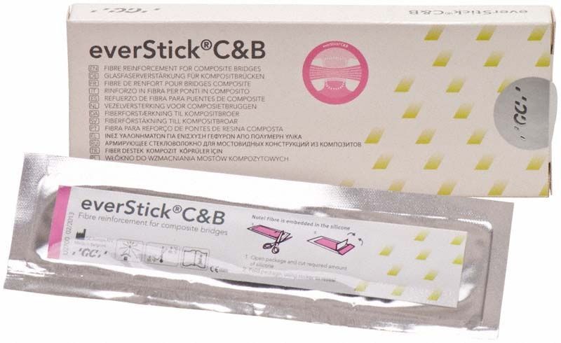 Verpackung von everStick®C&B für faserverstärkte Kompositbrücken, Vorderansicht.