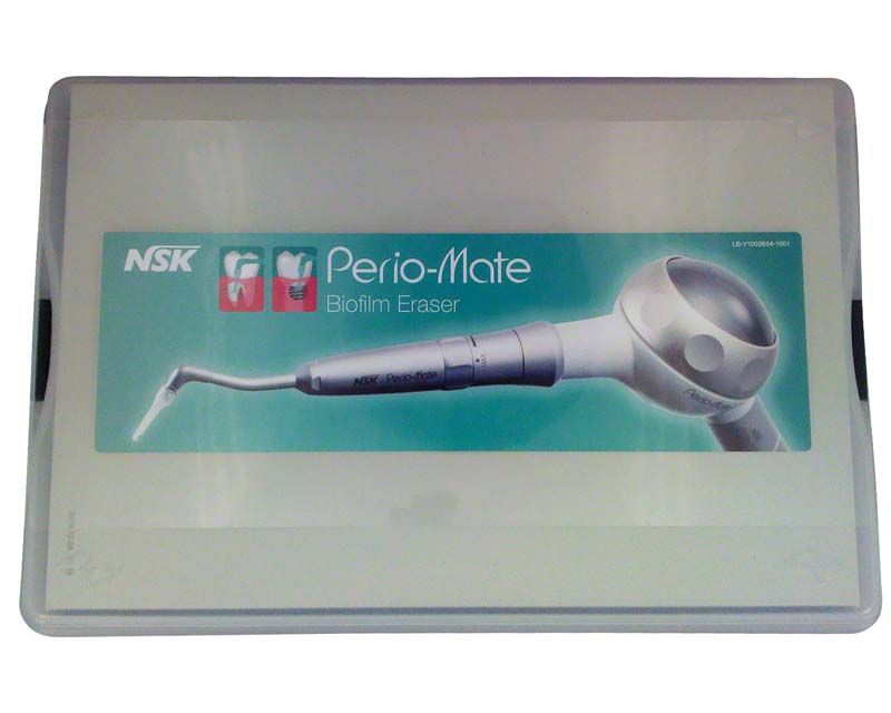 Perio-Mate Biofilm Eraser in Verpackung mit Produktabbildung