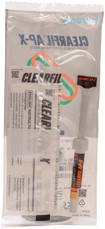 Klarfil AP-X Spritze C1 in Originalverpackung mit sichtbarem Etikett und Anleitung.