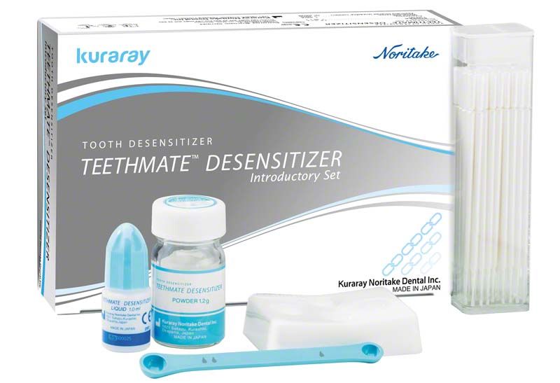 Teethmate Desensitizer Intro Set mit Pulver, Flüssigkeit und Applikator.