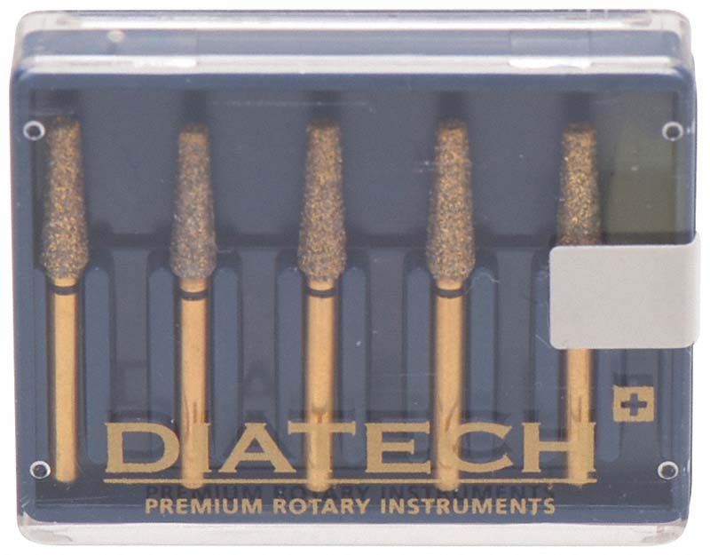 Diatech Diamant FG G847 025 Schleifinstrumente in transparenter Verpackung.