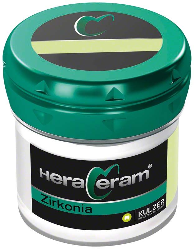 HeraCeram® Zirkonia Enhancer EH grau in grün-weißer Verpackung.