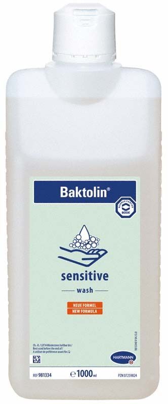 Baktolin sensitive 1 Liter Flasche mit Etikett und Dosierkappe.