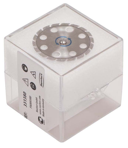 Hochwertige Medic-Star Diamantscheibe für Dentalanwendungen in transparenter Verpackung.