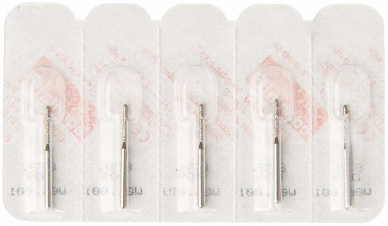 Fräser Diamant FG 878 009 in Blisterverpackung mit fünf Stück.