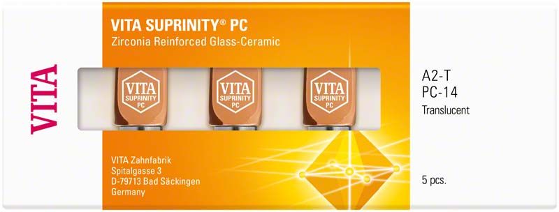 VITA SUPRINITY® PC Blöcke für CEREC®/inLab® in Farbe A2, 5 Stück.