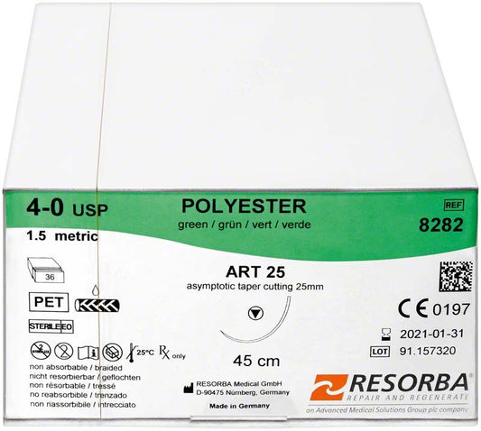 Image of RESORBA® Polyester Nahtmaterial DS18 4/0 45cm 12er