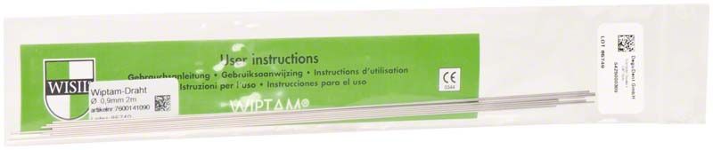 WIPTAM®-Draht rund Ø 0,9 mm in Verpackung mit Anleitung.