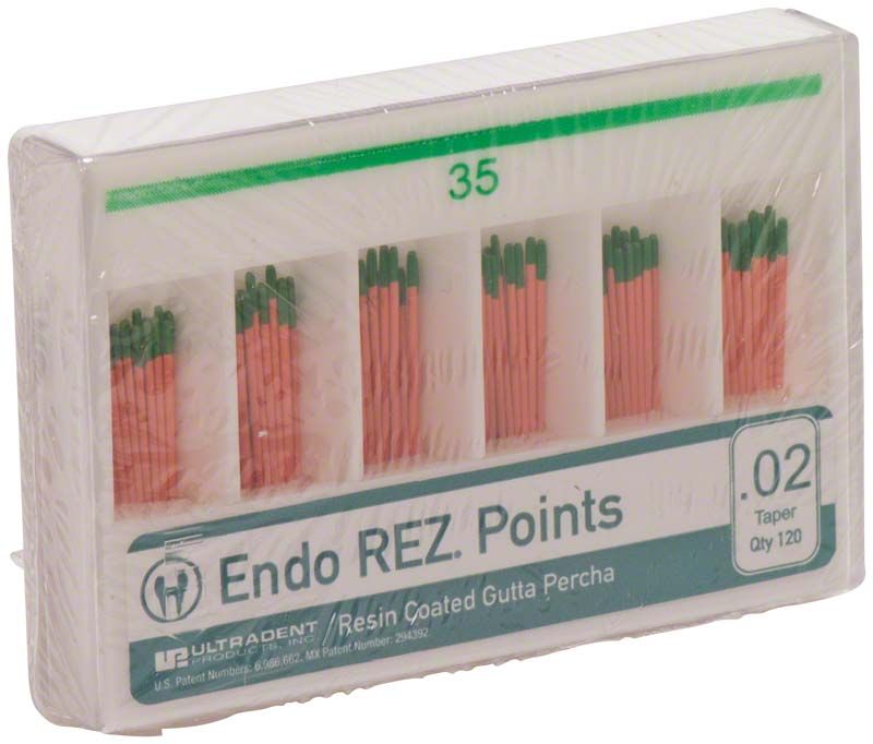 EndoREZ® Points Taper .02 Gr. 35 in Verpackung mit 120 Stück.