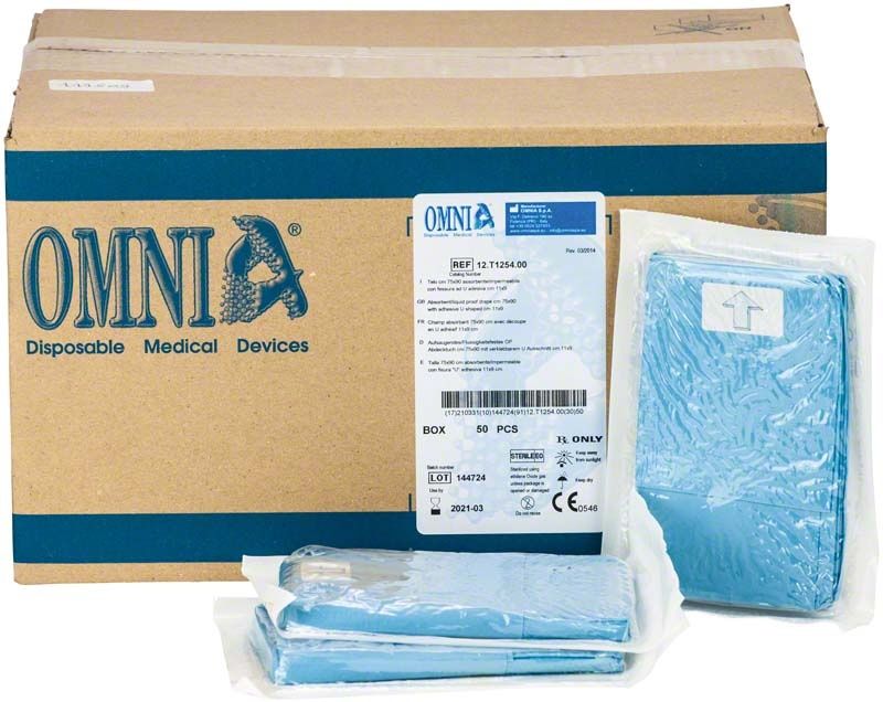 OP-Abdecktuch mit U-Ausschnitt, 75 x 90 cm, in Verpackung.