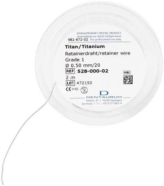 Image of Titan Retainerdraht Grade 1 Ø 0,50mm / 20 - Länge 2m