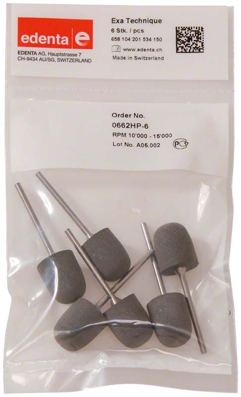 Exa Technique grau 6er Kuppel Polierer in Kunststoffverpackung.