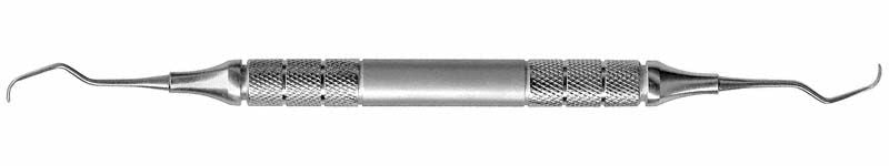 Gracey-Kürette Hohlgriff Figur 3/4 aus rostfreiem Stahl.