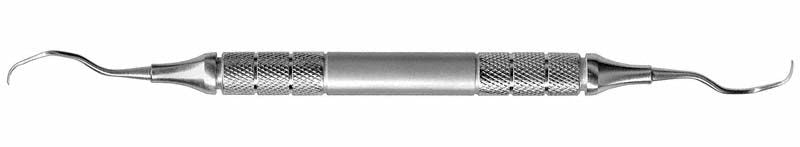 Gracey-Kürette Hohlgriff Figur 13/14 aus Edelstahl mit geriffeltem Griff.