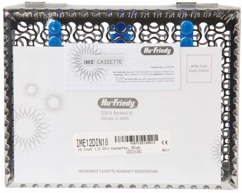 Kassette der IMS Infinity Series blau mit durchbrochenem Design.