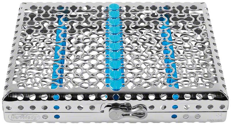 Kassette der IMS Infinity Serie mit türkisfarbenen Akzenten und Lochmuster.