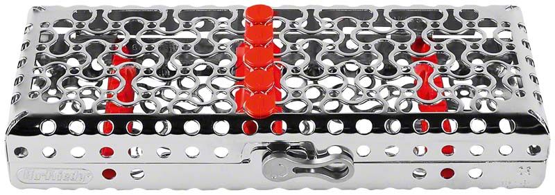 IMS Infinity Series Kassette 1/4 DIN rot mit Metallgitter und rotem Akzent.