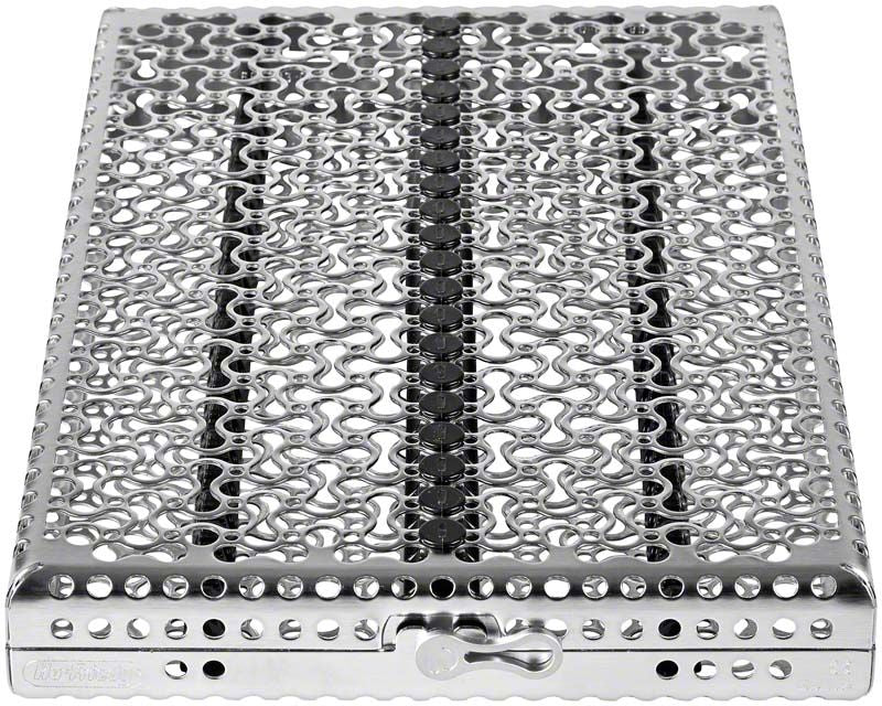 Schwarze IMS Kassette Signature DIN für 20 Instrumente aus Metall.