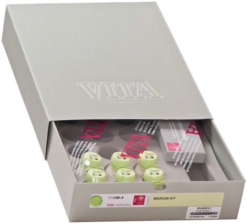 VITAVM®9 MARGIN KIT mit geöffneter Verpackung und mehreren Behältern.