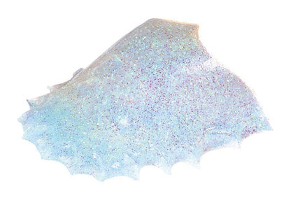 Durchscheinender Glimmer in Regenbogenfarben mit grünem Schimmer.