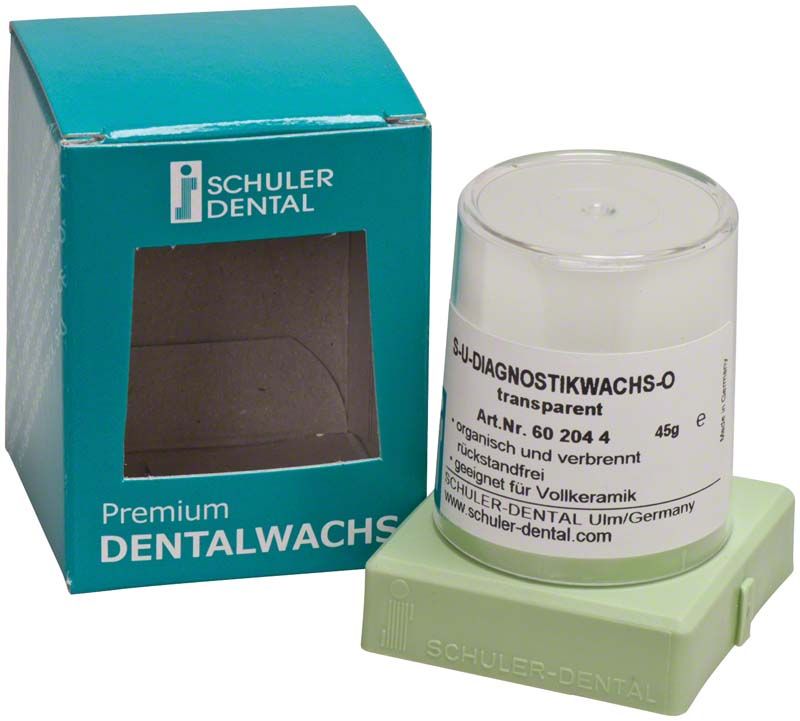 S-U-Diagnostikwachs organisch, O transparent in Verpackung.