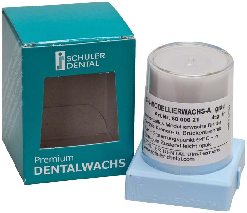 S-U-Modellierwachs O/A anorganisch A, grau, mit Verpackung.