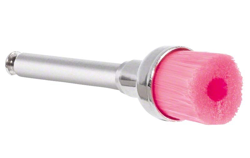 Nylonbürste soft Kelch in Pink für Zahnreinigung.