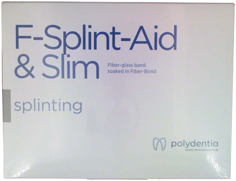 F-Splint-Aid & Slim Verpackung mit Produktinformationen und Logo.