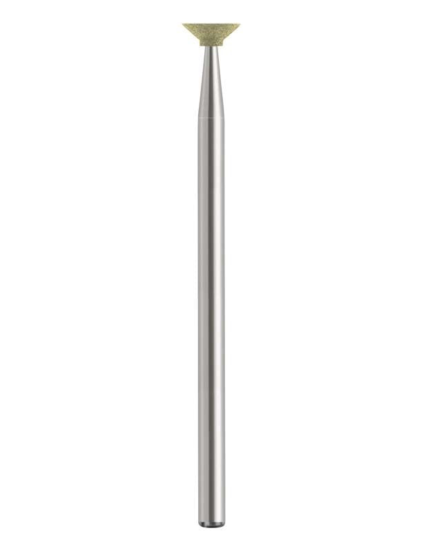 CeraTec gelber Umgekehrter Kegel für Hochleistungs-Zirkonbearbeitung in der Dentaltechnik.