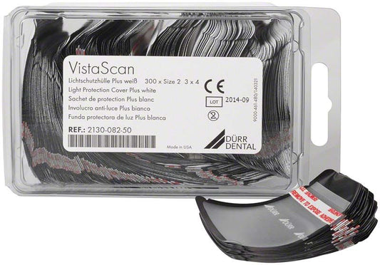 Image of VistaScan Lichtschutzhüllen Plus - neue Version Gr. 2 (3 x 4cm) , weiß , 300er