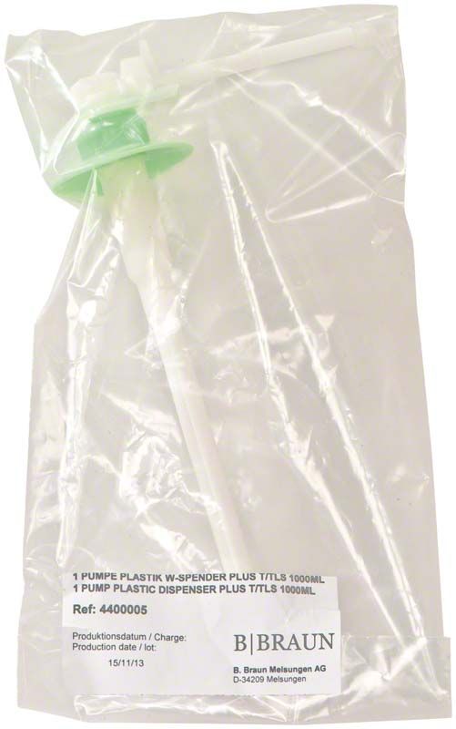 Pumpe Plastik W-Spender 1l von B. Braun in Verpackung.