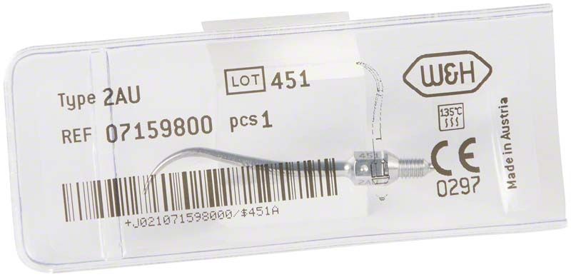 Scalerspitze Nr. 2AU in transparenter Verpackung mit Barcode und Herstellerangaben.