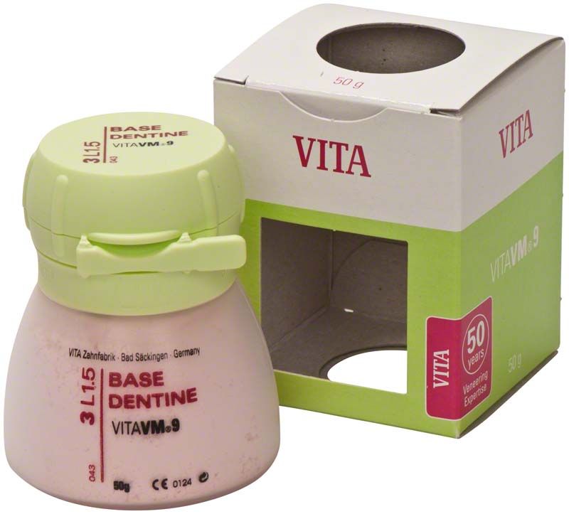 VM9 3D Base Dentin 50g Dose mit Verpackung, Farbton 3L1.5.