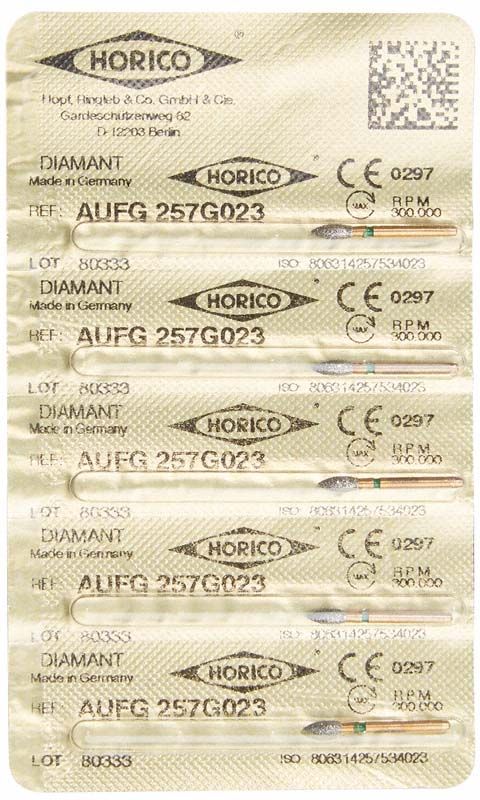 Verpackung mit Löwenschleifer AuFG 257G 023 Diamantinstrumenten