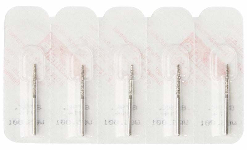 Zahnbohrer Diamant FG 879K 014 in Blisterpackung mit fünf Stück