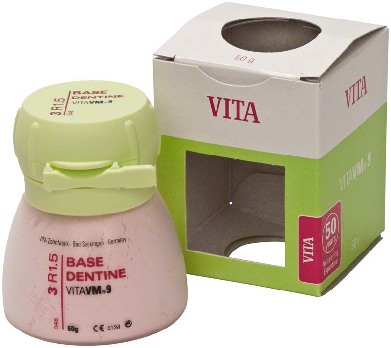 VM9 Base Dentin 3D 50g 3R1.5 mit Verpackung.
