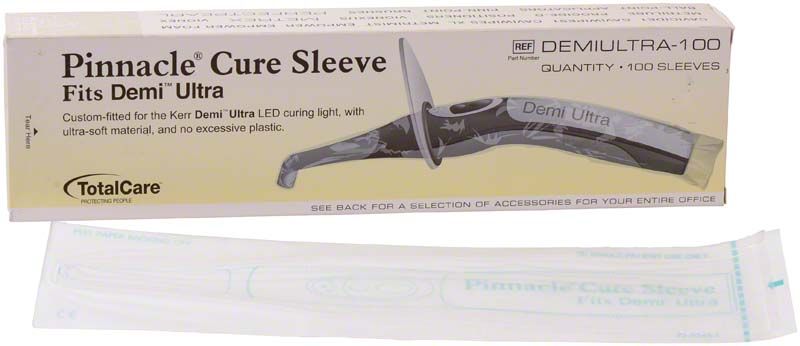 Demi Ultra Schutzhüllen 100 Stück in Originalverpackung für dentale Hygiene.