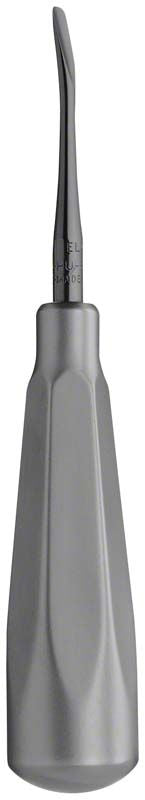 Gebogener Luxierinstrument Black Line, 4mm, mit ergonomischem Griff.