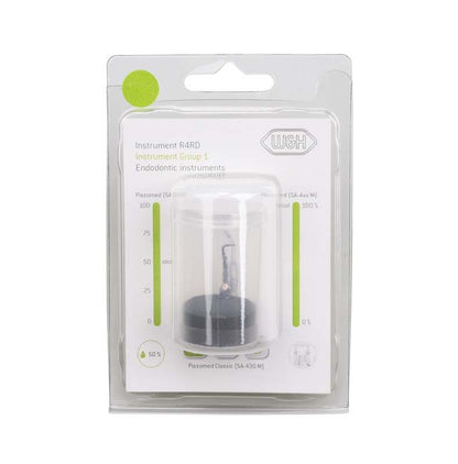 Piezomed Spitze Form R4RD in transparenter Verpackung mit Etikett.