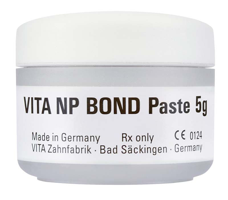 VITA NP BOND Paste 5g in weißem Kunststoffbehälter mit Etikett.