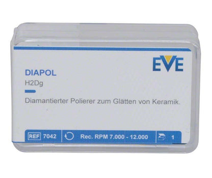 Diapol Handstück-Verpackung mit Produktdetails und Drehzahlbereich.