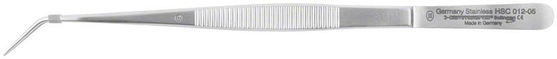 Hochwertige geriefte Zahnpinzette aus Edelstahl, 16 cm Länge.