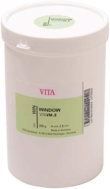 VM9 Window WIN 250g Behälter mit grünem Etikett und VITA-Logo.