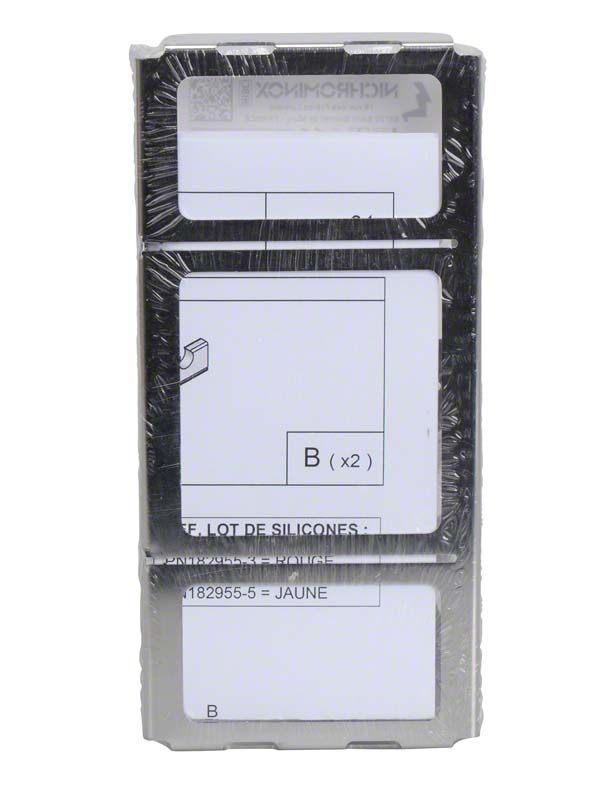 EASY-CLIP 5 Blau Instrumententray in Verpackung mit Etikettenansicht.