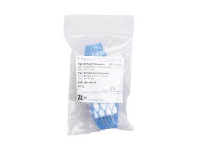 Tiger Brillant Polierpaste 60g in transparenter Verpackung mit Etikett.