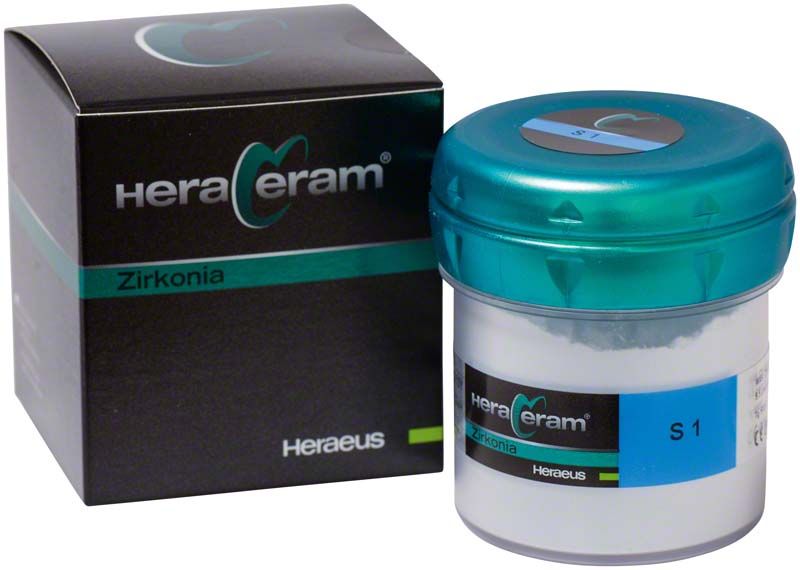 HeraCeram® Zirkonia Schneide 100g mit Verpackung und Etikett S1.